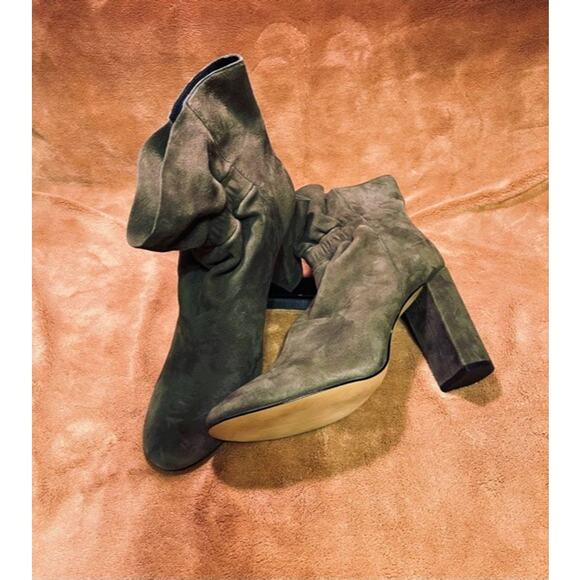 Botkier Gray Suede Ankle Boots Size 8.5, (M) width - Picture 1 of 5